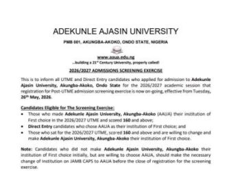 AAUA Post UTME Form 2026/2027 is Out | Eligibility, Cut-Off Mark, Registration Fee & How to Apply