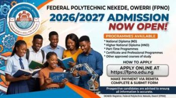 Federal Polytechnic Nekede Post UTME Form 2026/2027 is Out | ND Admission Application Guide