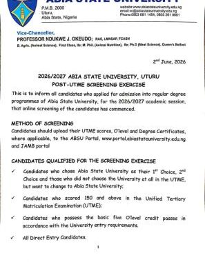 LASU re-opens Post-UTME/DE application portal, 2025/2026