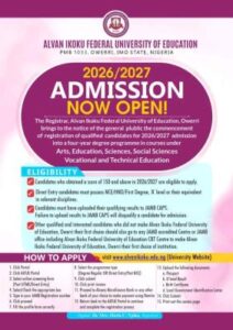 AIFUE Post UTME & Direct Entry Form 2026/2027: Courses, Eligibility, Requirements and Application Guide
