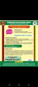 Nigerian Army College of Medical Sciences (NACOMS) ND/HND Admission Form 2026/2027 Academic Session Now Available