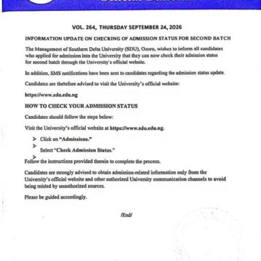 JAMB Announces 2026/2027 Admission Cut-Off Marks for Universities, Polytechnics, Nursing Colleges