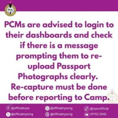 NYSC notice on commencement of online registration for 2025 Batch ‘C’