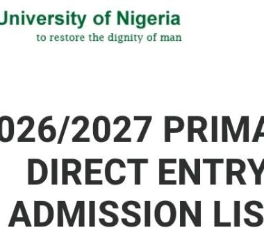 UNN Admission List 2026/2027 Academic Session Released